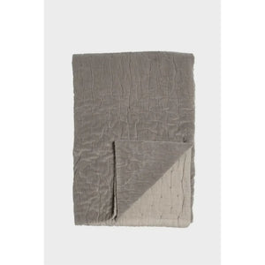 Niki Jones - Velvet Linen Throw Oyster - HAYGEN