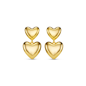 Statement Voluminous Heart Drop Earring