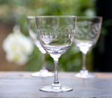 The Vintage List - Set of 6 Wine Glasses with Lens design