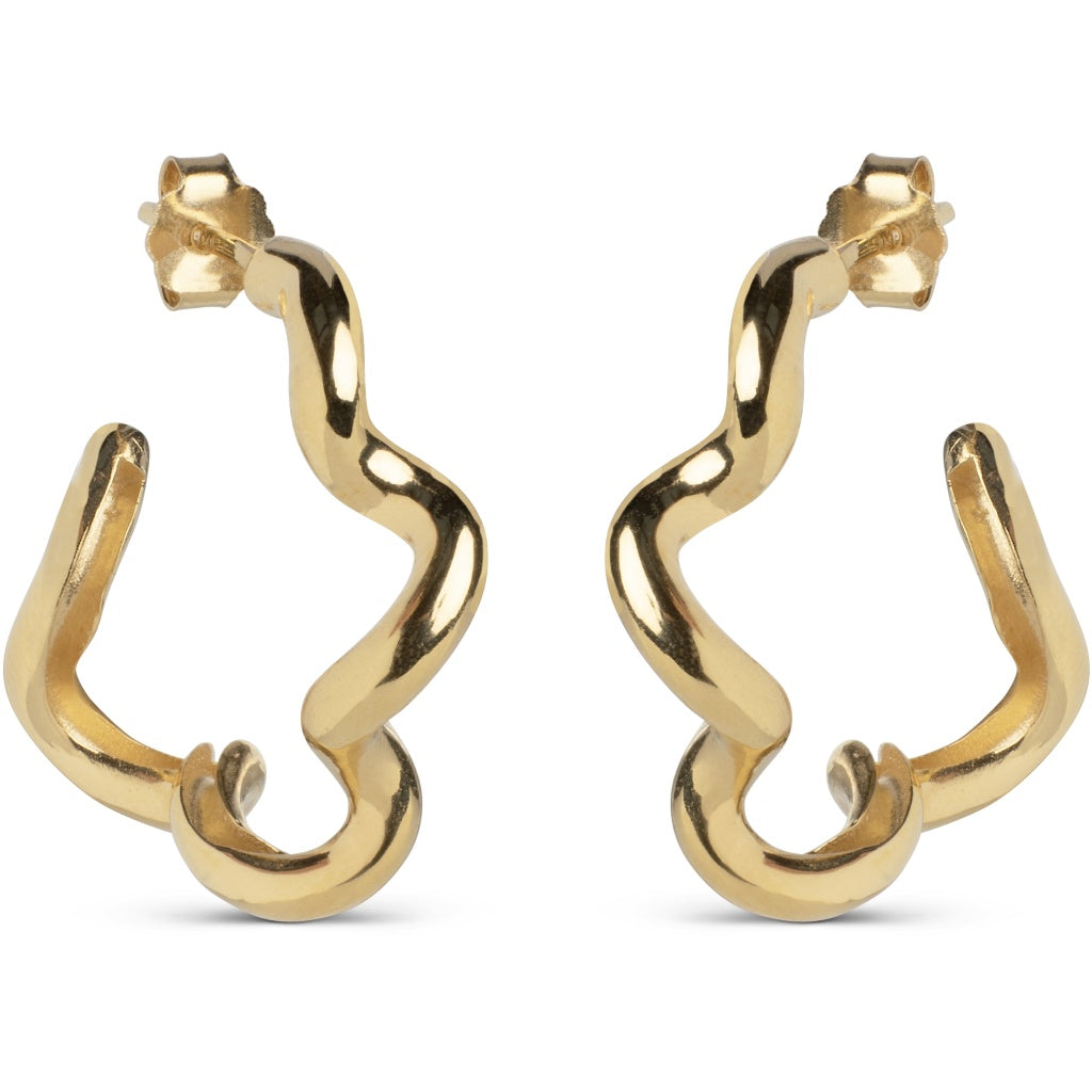 Enamel Copenhagen - Curly Hoops - Gold plated - HAYGEN