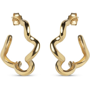 Enamel Copenhagen - Curly Hoops - Gold plated - HAYGEN